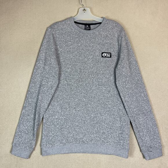 Picture Sweater Mens M Gray Organic Tofu Knit Durable Pill Resistant Crew Neck - Picture 1 of 12
